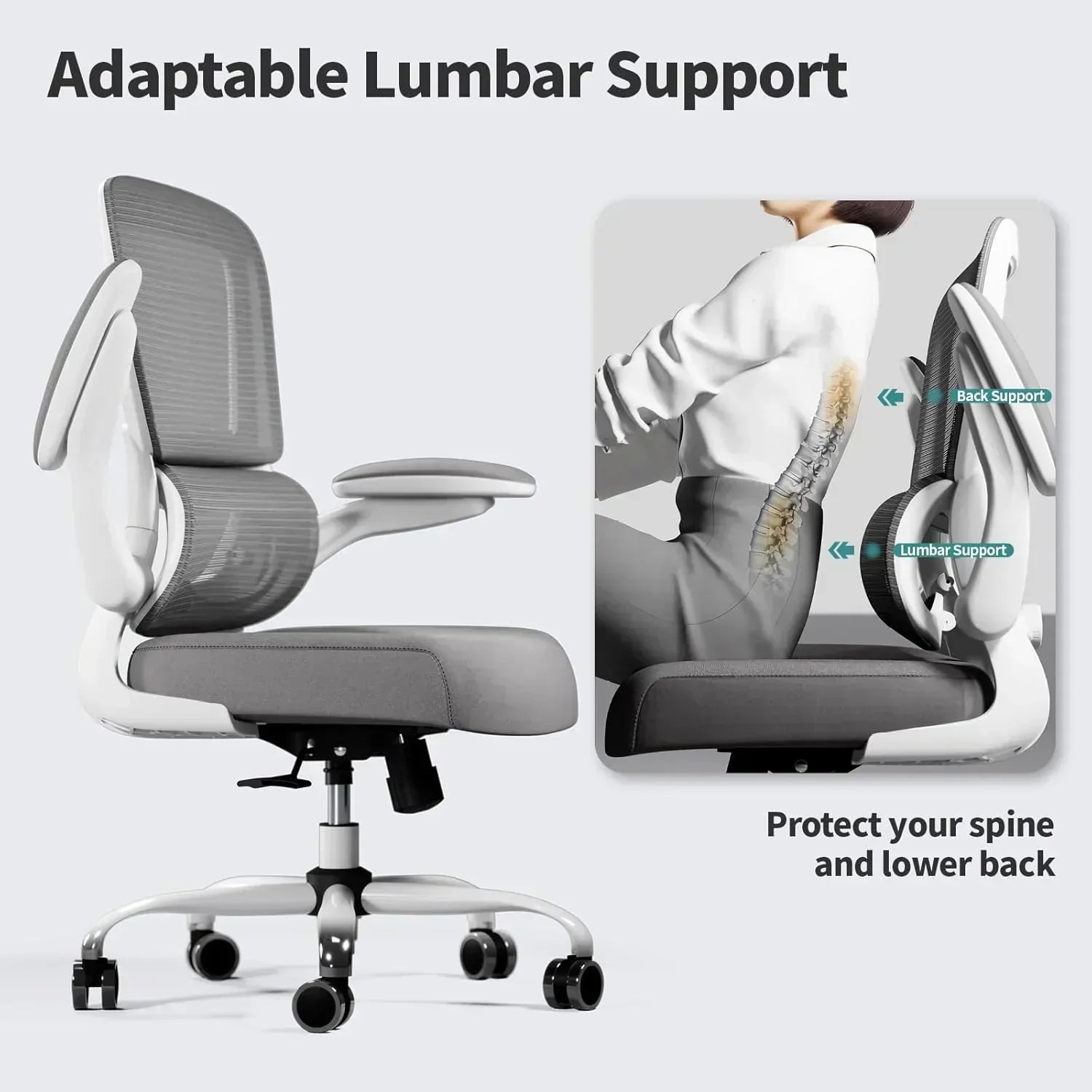 TRALT Office Chair Ergonomic Desk Chair 330 lbs Home Mesh Gaming Chair with Wheels