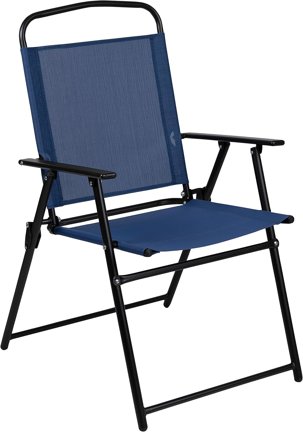 EMMA + OLIVER 6 Piece Brown Patio Garden Set with Umbrella Table and Set of 4 Folding Chairs